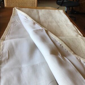 (2) 96” Lined Cream Curtains and Drapes for Elegant Accents